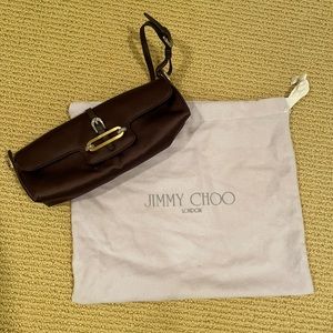 Jimmy Choo Brown Satin Purse